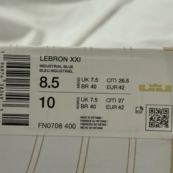 Nike Men\'s Lebron 21 (XXI) Basketball Shoes, Size 8.5, Industrial blue main image 8